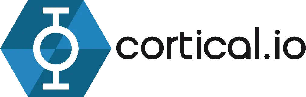The Cortical.io logo with 'cortical.io' written on the right side of it