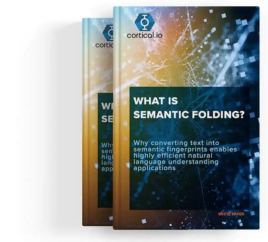 Digital illustration of the cover of the semantic folding white paper.